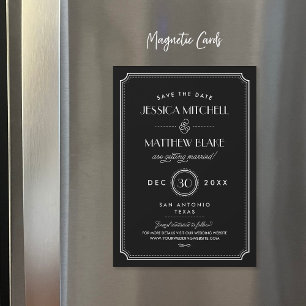 Deco de Arte Preta e Branca Salvar a Data