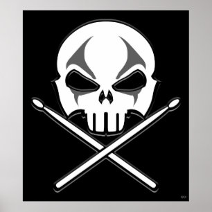 Deco do Poster do Drummer de Metal Pesado do Rock