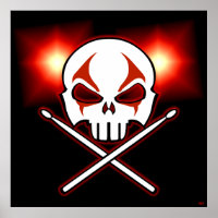 Deco do Poster do Drummer de Metal Pesado do Rock
