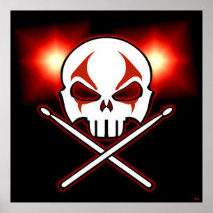 Deco do Poster do Drummer de Metal Pesado do Rock 