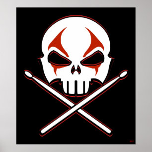 Deco do Poster do Drummer de Metal Pesado do Rock
