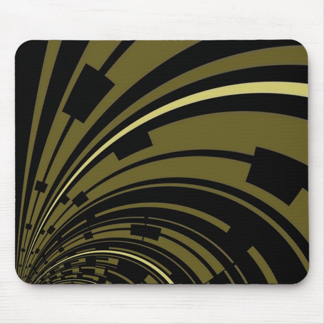 Deco Dourado Verde Preto do Mousepad (Frente)