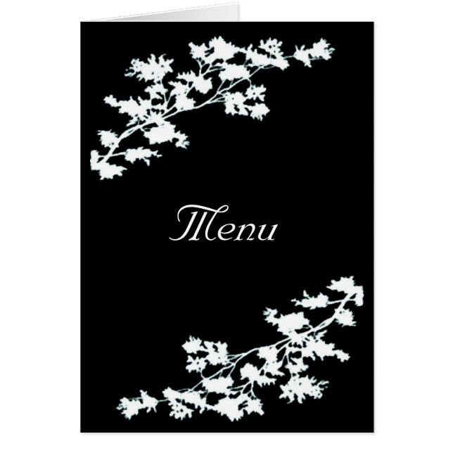 Deco floral que Wedding o cartão do menu (Frente)