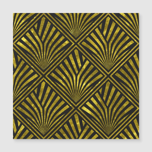 Deco Glam: Padrão Dourado e Preto (Frente)