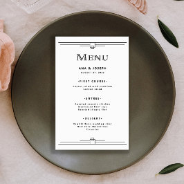 Deco Moderno | Menu Casamento Negro e Branco