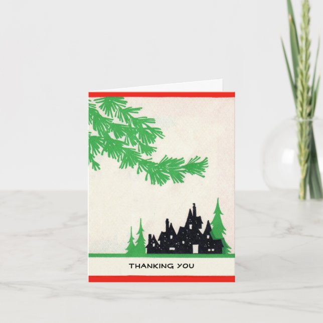 Deco obrigado de férias com o cartão de saudação (Frente)