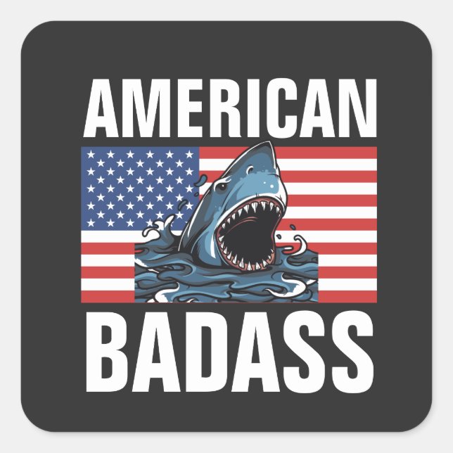 decodificações de adesivos BADASS AMERICANOS (Frente)