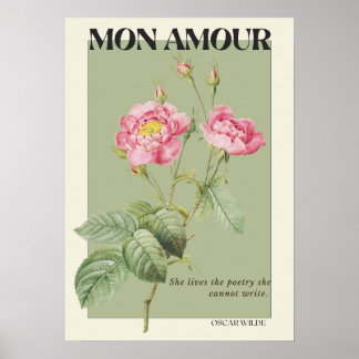 Decor da sala de Poster da Flor Botânica Verde