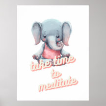 Decor da Sala de Poster de Meditação Infantil