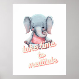 Decor da Sala de Poster de Meditação Infantil