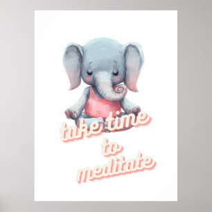 Decor da Sala de Poster de Meditação Infantil
