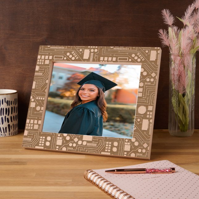 Decor de Conselho do Circuito do Computador (Computer Circuit Board Pattern Office Decor Engraved Frames)