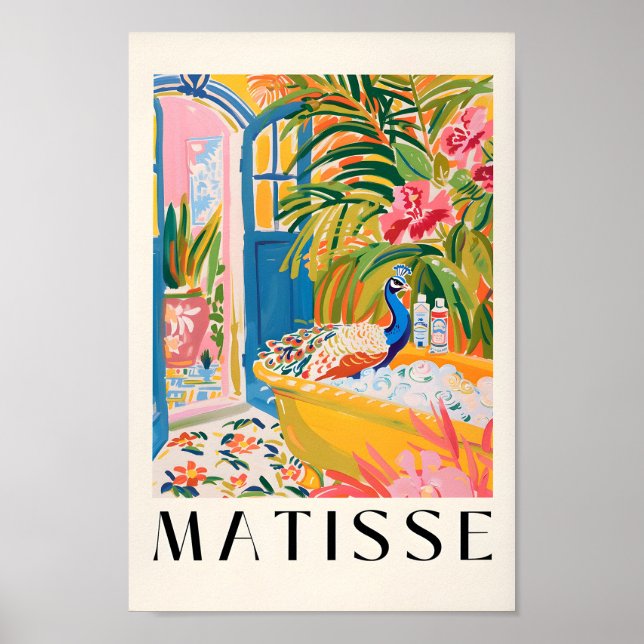 Decor De Dopamina, Peacock Na Impressão De Arte De (Frente)