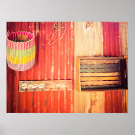 Decor de Muro de Vintage Russo com Poster de Sinal