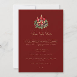 Decor de Natal Vermelho Elegante Salve O Cartão De