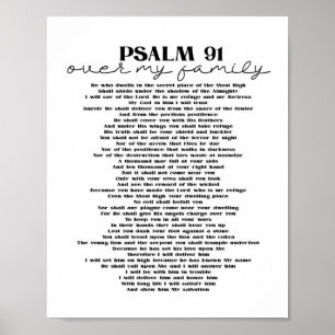 Decor De Parede Do Psalm 91 Para O Impressão De P