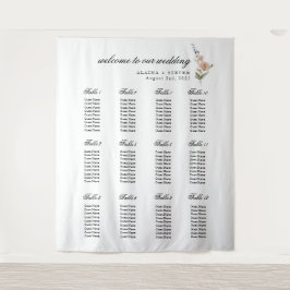 Decor de Tapeçaria Romântico Floral