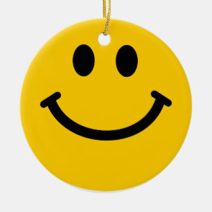 Decoração amarela do ornamento da cara