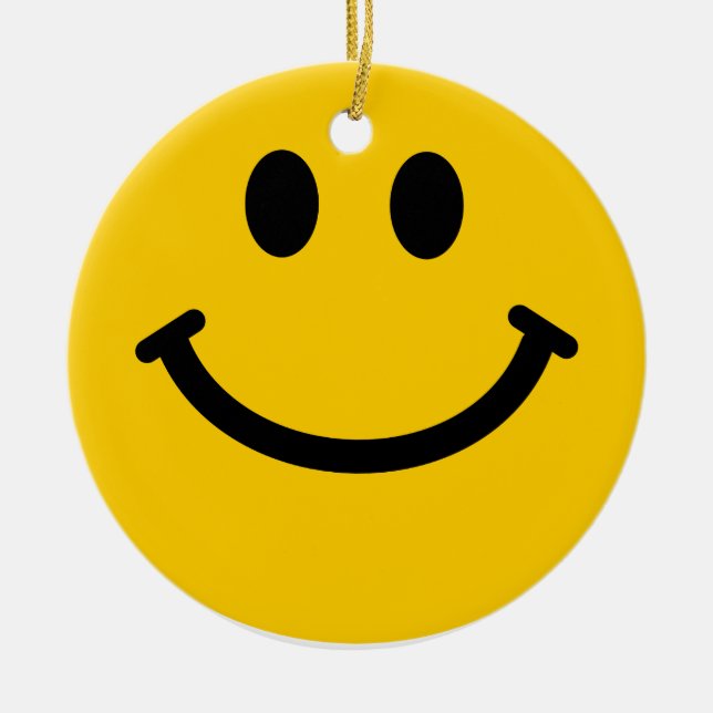 Decoração amarela do ornamento da cara (Frente)