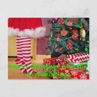 Decoração Árvore Natal Personalizar Cartão Postal