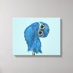 Decoração Burrowing azul e verde da coruja
