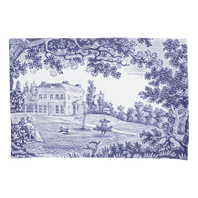 Decoração Country Francesa Toile Azul (Frente)