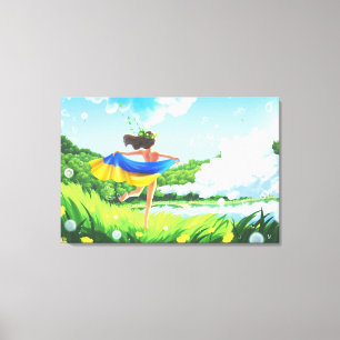 Decoração da canvas paisagística ucraniana