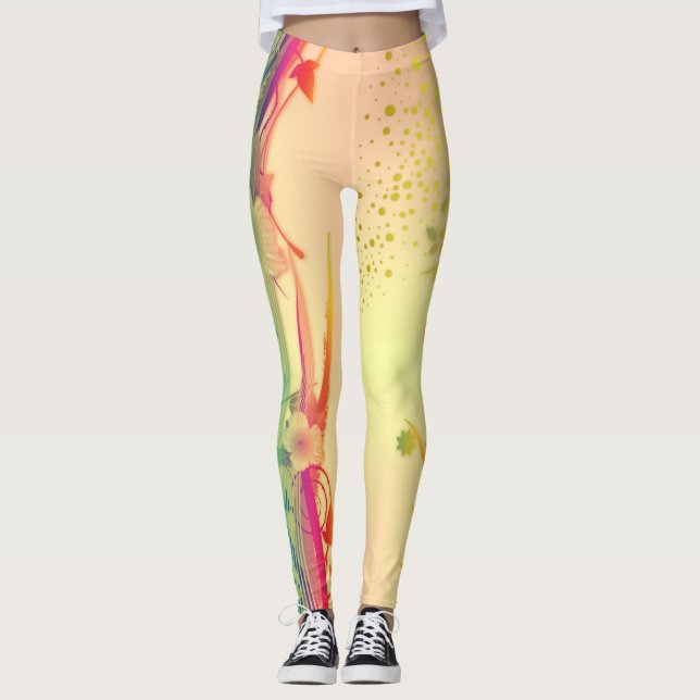 Decoração da Flor 79 Leggings (Frente)