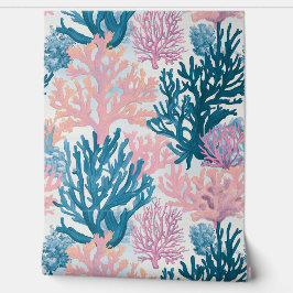 Decoração da parede do recife de coral sereno