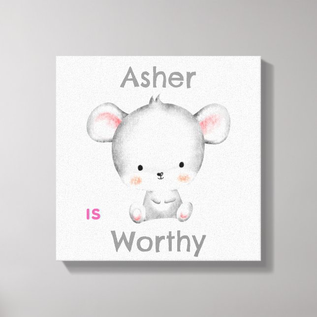 Decoração de afirmação personalizada para crianças (Frente)