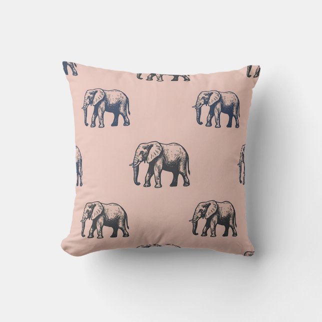 Decoração de Almofada de Casa de Campo com Elefant (Frente)