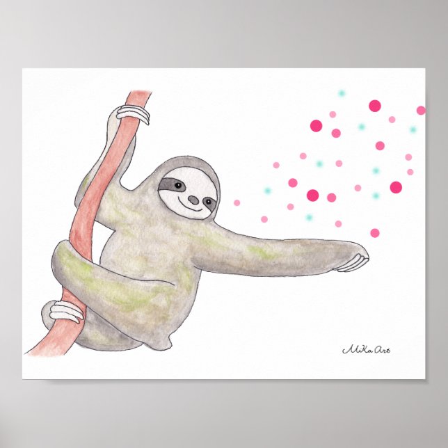 Decoração de Arte da Parede Sloth Poster Sloth Imp (Frente)