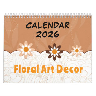 Decoração de Arte Floral - Calendário 2026