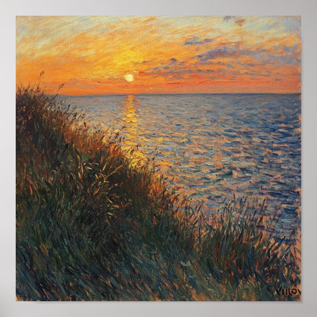 Decoração de Berçário com Poster de Pôr do Sol Ant (Frente)