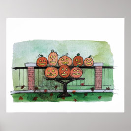 Decoração de Casa de Outono de Abóbora, Impressão 
