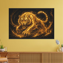 Decoração de Força e Proteção do Feroz Tigre Doura
