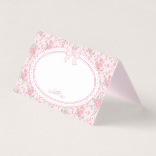 Decoração de Mesa com Cartão de Lugar Floral Chiqu