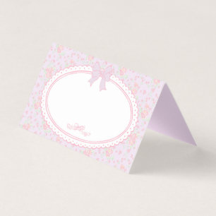 Decoração de Mesa com Cartão de Lugar Floral Elega