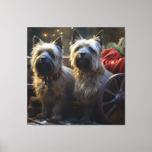 Decoração de Natal Cairn Terrier Snowy Sleigh