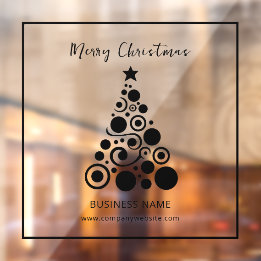 Decoração de Natal de árvore negra para janela de 