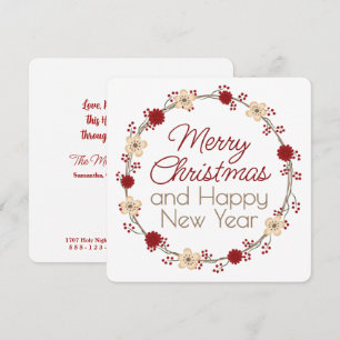 Decoração de Natal - Floral + seu texto