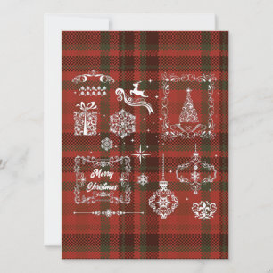 Decoração de Natal sem costura, branco-vermelho