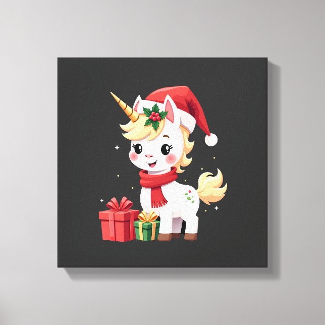 Decoração de Natal Unicórnio Camisa de Natal de Un (Frente)