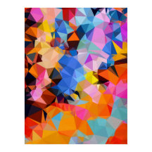 Decoração de Parede Abstrata Fractal Geométrica