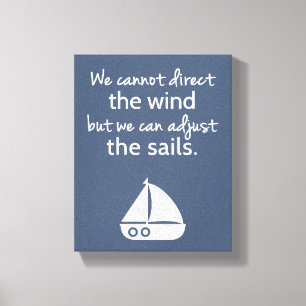 Decoração de Parede com Citação Positiva de Barco 
