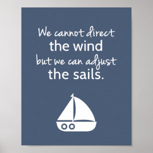 Decoração de Parede com Citação Positiva de Barco