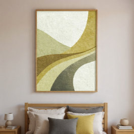 Decoração de Parede com Formas Abstratas Curvas pa