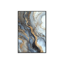 Decoração de Parede de Arte Fluida Abstrata Elegan