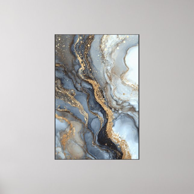 Decoração de Parede de Arte Fluida Abstrata Elegan (Frente)