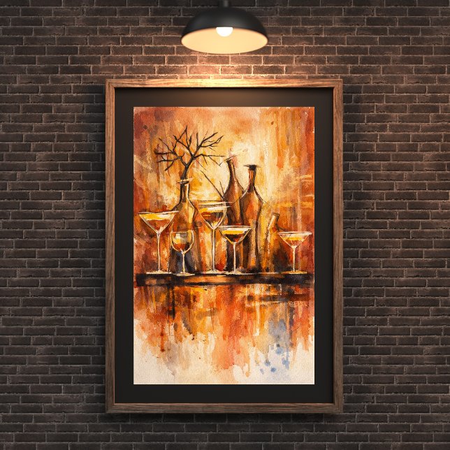 Decoração de Parede de Arte Rústica Moderna em Aqu (Criador carregado)